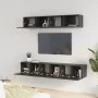 5-piece black plywood TV furniture set by vidaXL, TV Furniture - Ref: Foro24-3114423, Price: 193,14 €, Discount: %
