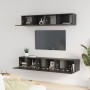 5-teiliges TV-Möbelset aus schwarzem Sperrholz von vidaXL, TV-Möbel - Ref: Foro24-3114423, Preis: 195,25 €, Rabatt: %
