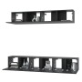 5-teiliges TV-Möbelset aus schwarzem Sperrholz von vidaXL, TV-Möbel - Ref: Foro24-3114423, Preis: 195,25 €, Rabatt: %
