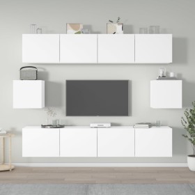 TV-Möbel-Set, 6-teilig, aus weißem Sperrholz. von vidaXL, TV-Möbel - Ref: Foro24-3114358, Preis: 259,13 €, Rabatt: %