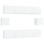 Set de muebles para TV 6 piezas madera contrachapada blanco by vidaXL, TV Furniture - Ref: Foro24-3114358, Price: 257,48 €, D...