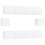 TV-Möbel-Set, 6-teilig, aus weißem Sperrholz. von vidaXL, TV-Möbel - Ref: Foro24-3114358, Preis: 259,13 €, Rabatt: %