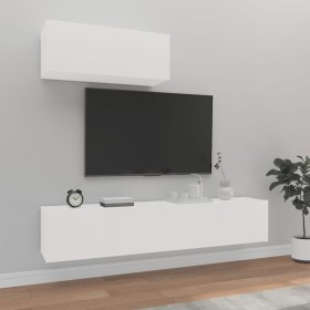 TV-Möbel Set 3 Stück Sperrholz weiß von vidaXL, TV-Möbel - Ref: Foro24-3114470, Preis: 155,46 €, Rabatt: %