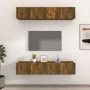 TV furniture 4 units smoked oak plywood 80x30x30 cm by vidaXL, TV Furniture - Ref: Foro24-3114187, Price: 115,76 €, Discount: %