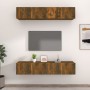 TV-Möbel 4 Einheiten geräuchertes Eichensperrholz 80x30x30 cm von vidaXL, TV-Möbel - Ref: Foro24-3114187, Preis: 117,67 €, Ra...