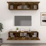 TV-Möbel 4 Einheiten geräuchertes Eichensperrholz 80x30x30 cm von vidaXL, TV-Möbel - Ref: Foro24-3114187, Preis: 117,35 €, Ra...