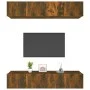 TV-Möbel 4 Einheiten geräuchertes Eichensperrholz 80x30x30 cm von vidaXL, TV-Möbel - Ref: Foro24-3114187, Preis: 117,35 €, Ra...