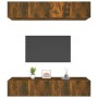 TV-Möbel 4 Einheiten geräuchertes Eichensperrholz 80x30x30 cm von vidaXL, TV-Möbel - Ref: Foro24-3114187, Preis: 117,67 €, Ra...