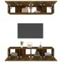 TV furniture 4 units smoked oak plywood 80x30x30 cm by vidaXL, TV Furniture - Ref: Foro24-3114187, Price: 115,76 €, Discount: %