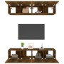 TV-Möbel 4 Einheiten geräuchertes Eichensperrholz 80x30x30 cm von vidaXL, TV-Möbel - Ref: Foro24-3114187, Preis: 117,67 €, Ra...