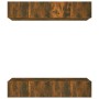Muebles TV 4 uds madera contrachapada roble ahumado 80x30x30 cm de vidaXL, Muebles TV - Ref: Foro24-3114187, Precio: 117,48 €...