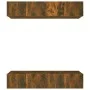 TV furniture 4 units smoked oak plywood 80x30x30 cm by vidaXL, TV Furniture - Ref: Foro24-3114187, Price: 115,76 €, Discount: %