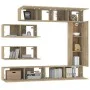 TV-Möbelset 7-teilig Sonoma-Eichensperrholz von vidaXL, TV-Möbel - Ref: Foro24-3114560, Preis: 284,69 €, Rabatt: %