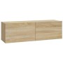TV-Möbelset 7-teilig Sonoma-Eichensperrholz von vidaXL, TV-Möbel - Ref: Foro24-3114560, Preis: 291,49 €, Rabatt: %