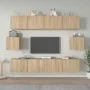 TV furniture set, 6 pieces, oak plywood, Sonoma oak. by vidaXL, TV Furniture - Ref: Foro24-3114360, Price: 187,28 €, Discount: %