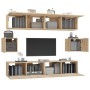 TV-Möbel-Set 6-teilig Eiche Sperrholz Sonoma von vidaXL, TV-Möbel - Ref: Foro24-3114360, Preis: 191,88 €, Rabatt: %
