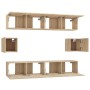 Set de muebles para TV 6 pzas madera contrachapada roble sonoma de vidaXL, Muebles TV - Ref: Foro24-3114360, Precio: 199,03 €...