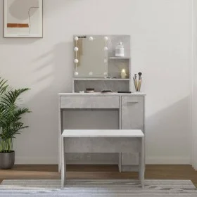 Concrete Gray Plywood LED Vanity Set by vidaXL, Bedroom Dressers - Ref: Foro24-3114118, Price: 119,08 €, Discount: %
