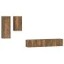 TV-Möbel-Set 4 Stück Räuchereiche Sperrholz von vidaXL, TV-Möbel - Ref: Foro24-3114627, Preis: 117,58 €, Rabatt: %