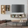 TV-Möbel-Set 4 Stück Räuchereiche Sperrholz von vidaXL, TV-Möbel - Ref: Foro24-3114627, Preis: 117,58 €, Rabatt: %