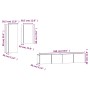 TV-Möbel-Set 4 Stück Räuchereiche Sperrholz von vidaXL, TV-Möbel - Ref: Foro24-3114627, Preis: 119,91 €, Rabatt: %