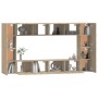 Set de muebles para TV 8 pzas madera contrachapada roble Sonoma de vidaXL, Muebles TV - Ref: Foro24-3114288, Precio: 286,69 €...