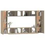 TV-Möbelset 8-teilig Sonoma-Eichensperrholz von vidaXL, TV-Möbel - Ref: Foro24-3114288, Preis: 270,11 €, Rabatt: %