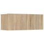 Set de muebles para TV 8 pzas madera contrachapada roble Sonoma de vidaXL, Muebles TV - Ref: Foro24-3114288, Precio: 286,69 €...