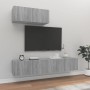 TV-Möbelset 3-teilig Sonoma graues Sperrholz von vidaXL, TV-Möbel - Ref: Foro24-3114476, Preis: 108,51 €, Rabatt: %