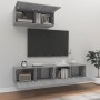TV-Möbelset 3-teilig Sonoma graues Sperrholz von vidaXL, TV-Möbel - Ref: Foro24-3114476, Preis: 108,51 €, Rabatt: %