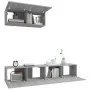TV-Möbelset 3-teilig Sonoma graues Sperrholz von vidaXL, TV-Möbel - Ref: Foro24-3114476, Preis: 107,68 €, Rabatt: %