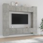 TV-Möbelset 8-teilig Sperrholz grau Beton von vidaXL, TV-Möbel - Ref: Foro24-3114233, Preis: 426,31 €, Rabatt: %