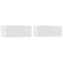 Set de muebles para TV 4 piezas madera contrachapada blanco de vidaXL, Muebles TV - Ref: Foro24-3114534, Precio: 234,01 €, De...