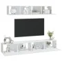 4-teiliges TV-Möbelset aus weißem Sperrholz von vidaXL, TV-Möbel - Ref: Foro24-3114534, Preis: 237,28 €, Rabatt: %