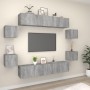 Set de muebles para TV 8 pzas madera contrachapada gris Sonoma de vidaXL, Muebles TV - Ref: Foro24-3114220, Precio: 231,24 €,...