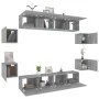 Set de muebles para TV 8 pzas madera contrachapada gris Sonoma de vidaXL, Muebles TV - Ref: Foro24-3114220, Precio: 226,42 €,...
