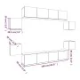 Set de muebles para TV 8 pzas madera contrachapada gris Sonoma de vidaXL, Muebles TV - Ref: Foro24-3114220, Precio: 226,42 €,...