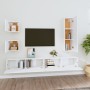 5-teiliges TV-Möbelset aus weißem Sperrholz von vidaXL, TV-Möbel - Ref: Foro24-3114446, Preis: 220,70 €, Rabatt: %