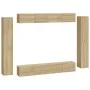TV-Möbelset 8-teilig Sonoma-Eichensperrholz von vidaXL, TV-Möbel - Ref: Foro24-3114296, Preis: 403,98 €, Rabatt: %