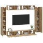 TV-Möbelset 8-teilig Sonoma-Eichensperrholz von vidaXL, TV-Möbel - Ref: Foro24-3114296, Preis: 411,06 €, Rabatt: %