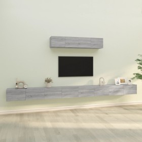 TV-Möbelset 6-teilig grau Sperrholz Sonoma von vidaXL, TV-Möbel - Ref: Foro24-3114612, Preis: 244,76 €, Rabatt: %