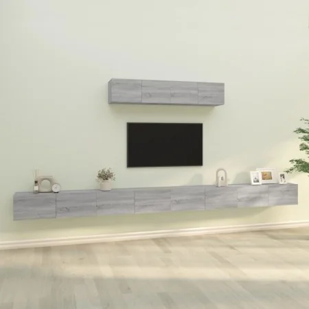 Set de muebles para TV 6 pzas madera contrachapada gris Sonoma de vidaXL, Muebles TV - Ref: Foro24-3114612, Precio: 241,24 €,...