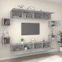 TV-Möbelset 8-teilig Sonoma graues Sperrholz von vidaXL, TV-Möbel - Ref: Foro24-3114228, Preis: 254,04 €, Rabatt: %