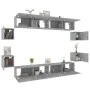 Set de muebles para TV 8 pzas madera contrachapada gris Sonoma de vidaXL, Muebles TV - Ref: Foro24-3114228, Precio: 250,43 €,...