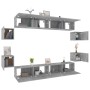 TV-Möbelset 8-teilig Sonoma graues Sperrholz von vidaXL, TV-Möbel - Ref: Foro24-3114228, Preis: 254,04 €, Rabatt: %