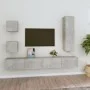TV-Möbelset 5-teilig betongraues Sperrholz von vidaXL, TV-Möbel - Ref: Foro24-3114449, Preis: 183,65 €, Rabatt: %