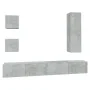 TV-Möbelset 5-teilig betongraues Sperrholz von vidaXL, TV-Möbel - Ref: Foro24-3114449, Preis: 183,65 €, Rabatt: %