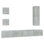 TV-Möbelset 5-teilig betongraues Sperrholz von vidaXL, TV-Möbel - Ref: Foro24-3114449, Preis: 186,91 €, Rabatt: %