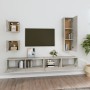 Set de muebles de TV 5 pzas madera contrachapada gris hormigón de vidaXL, Muebles TV - Ref: Foro24-3114449, Precio: 191,00 €,...