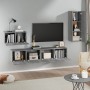 Set de muebles para TV 4 pzas madera contrachapada gris Sonoma de vidaXL, Muebles TV - Ref: Foro24-3114340, Precio: 133,81 €